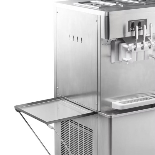 Maszyna do lodów włoskich RQMG22B, 4 smaki + 2 x mix, nocne chłodzenie, pompa napowietrzająca. Stolik do serwowania