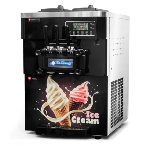 Maszyna do lodów włoskich | automat do lodów soft | nocne chłodzenie | 2 smaki + mix | pompa napowietrzająca | 2x6l | RQICM 830 Cube