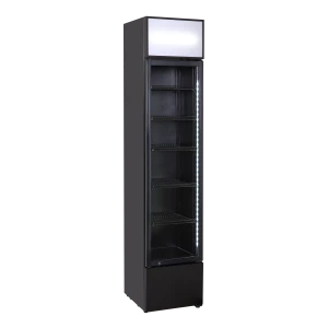 Szafa chłodnicza przeszklona Resto Quality DCC217BD | 390x479x1880 mm | czarny | 160 l