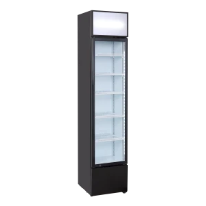 Szafa chłodnicza przeszklona Resto Quality DCC217BWD | 390x479x1880 mm | czarny (wnętrze białe) | 160 l