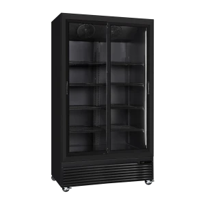 Szafa chłodnicza przeszklona Resto Quality DC1000BSLD | drzwi przesuwne | 1130x724x2023 mm | czarny | 933 l