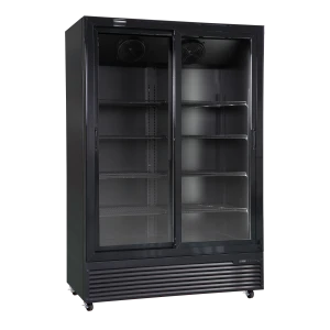Szafa chłodnicza przeszklona Resto Quality DC1300BSLD | drzwi przesuwne | 1330x725x2023 mm | czarny | 1116 l