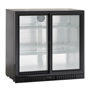 Barowa szafa chłodnicza | chłodziarka podblatowa Resto Quality BB211SLBB | drzwi przesuwne | 198 l
