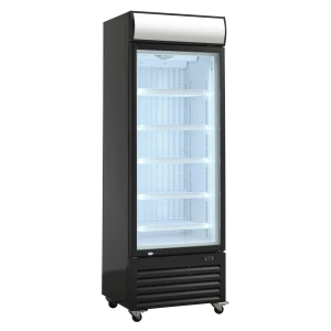 Szafa mroźnicza przeszklona Resto Quality DF400BD | 670x693x2008 mm | czarny | 400 l