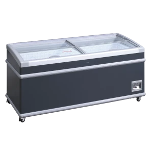 Wyspa chłodniczo-mroźnicza Resto Quality SIF700ADGC | przesuwne pokrywy | 1895x830x860 mm | ciemnoszary | 670 l