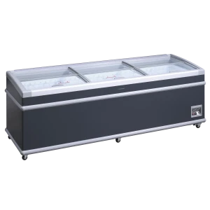 Wyspa chłodniczo-mroźnicza Resto Quality SIF900ADGD | przesuwne pokrywy | 2532x829x860 mm | ciemnoszary | 900 l
