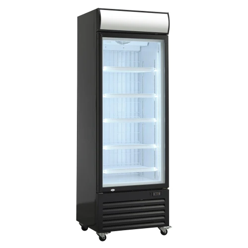 Szafa mroźnicza przeszklona Resto Quality DF400BD | 670x693x2008 mm | czarny | 400 l