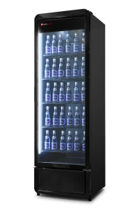 Szafa chłodnicza przeszklona RQ380-BLACK | 595x600x1870 mm | 377 l