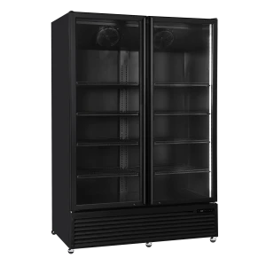Szafa chłodnicza przeszklona Resto Quality DC1326BD | 1330x694x2033 mm | czarny | 1098 l