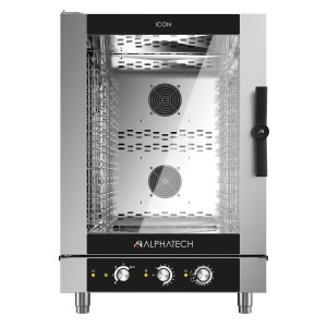 Piec konwekcyjno-parowy gazowy ICGM101E | 10x GN 1/1 | 10x 600x400 | Alphatech by Lainox  | sterowanie manualne